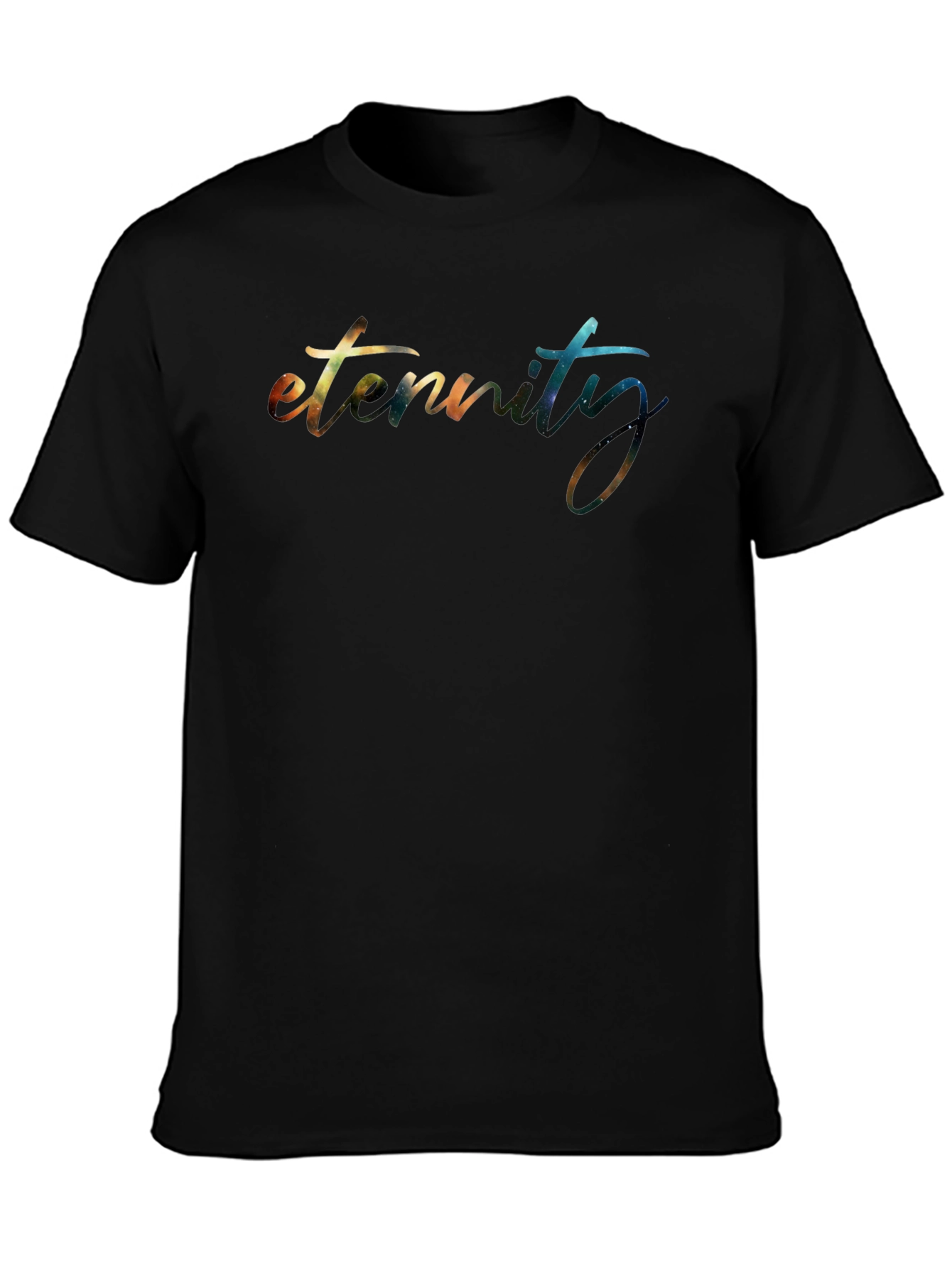 Eternity Galaxy Print Black T-Shirt