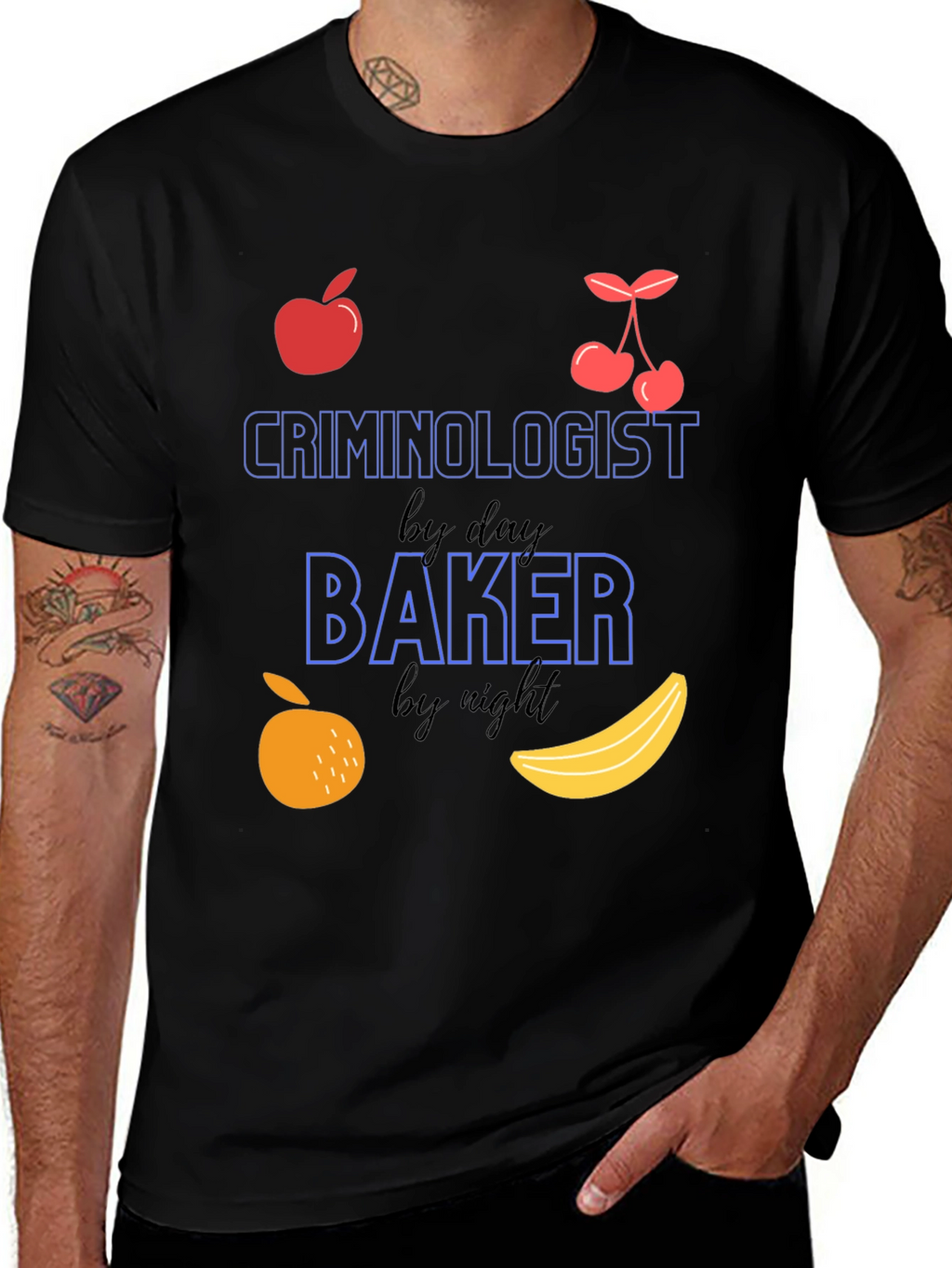 Criminologist by Day Baker by Night T-Shirt
