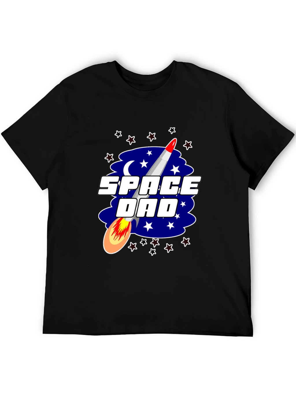 Space Dad T-Shirt Rocket Stars Graphic Tee