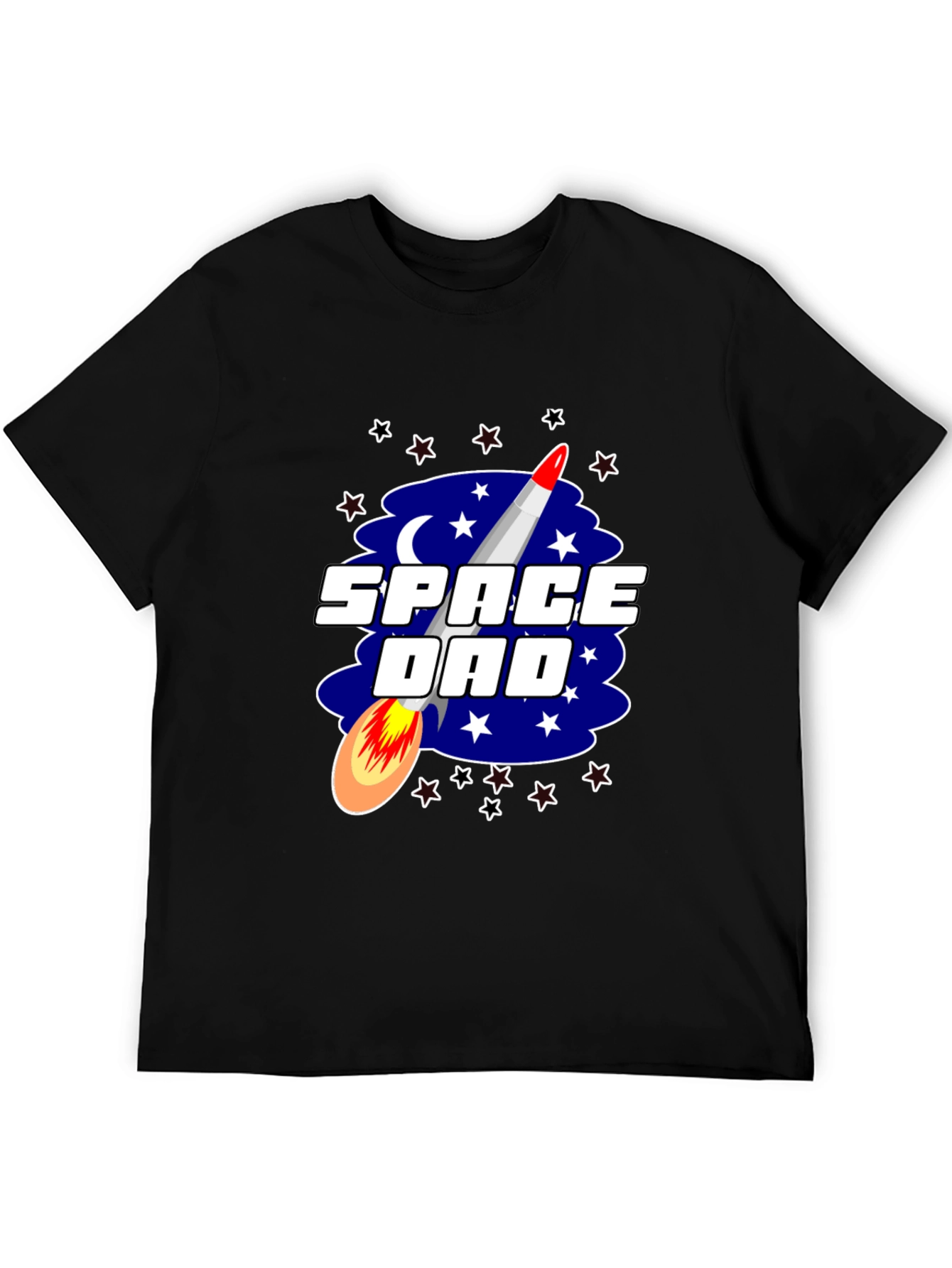 Space Dad T-Shirt Rocket Stars Graphic Tee