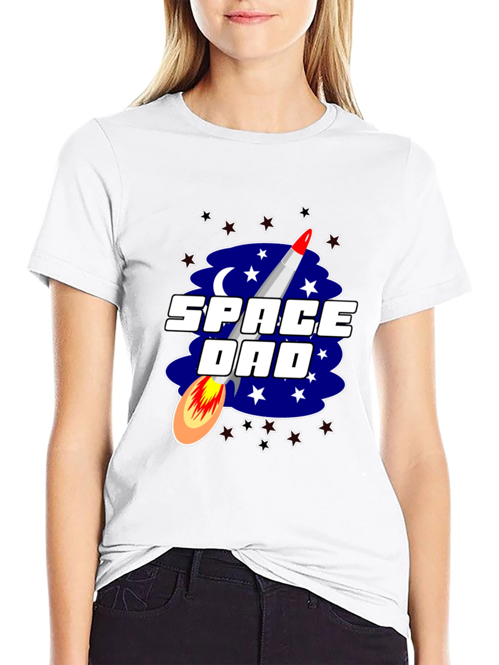 Space Dad T-Shirt Rocket Stars Graphic Tee