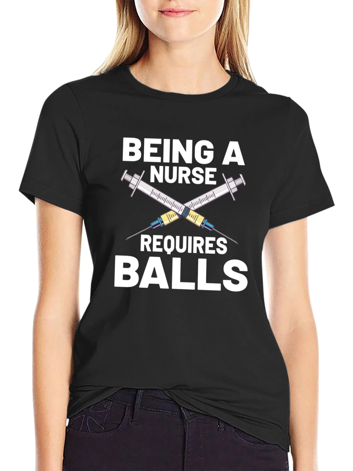 Being a Nurse Requires Balls Graphic Tee