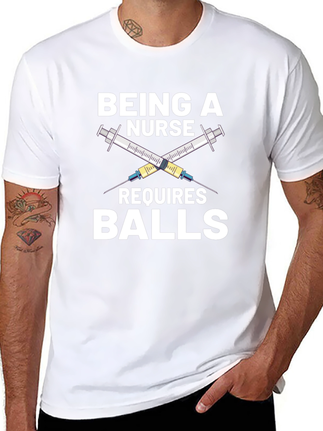 Being a Nurse Requires Balls Graphic Tee