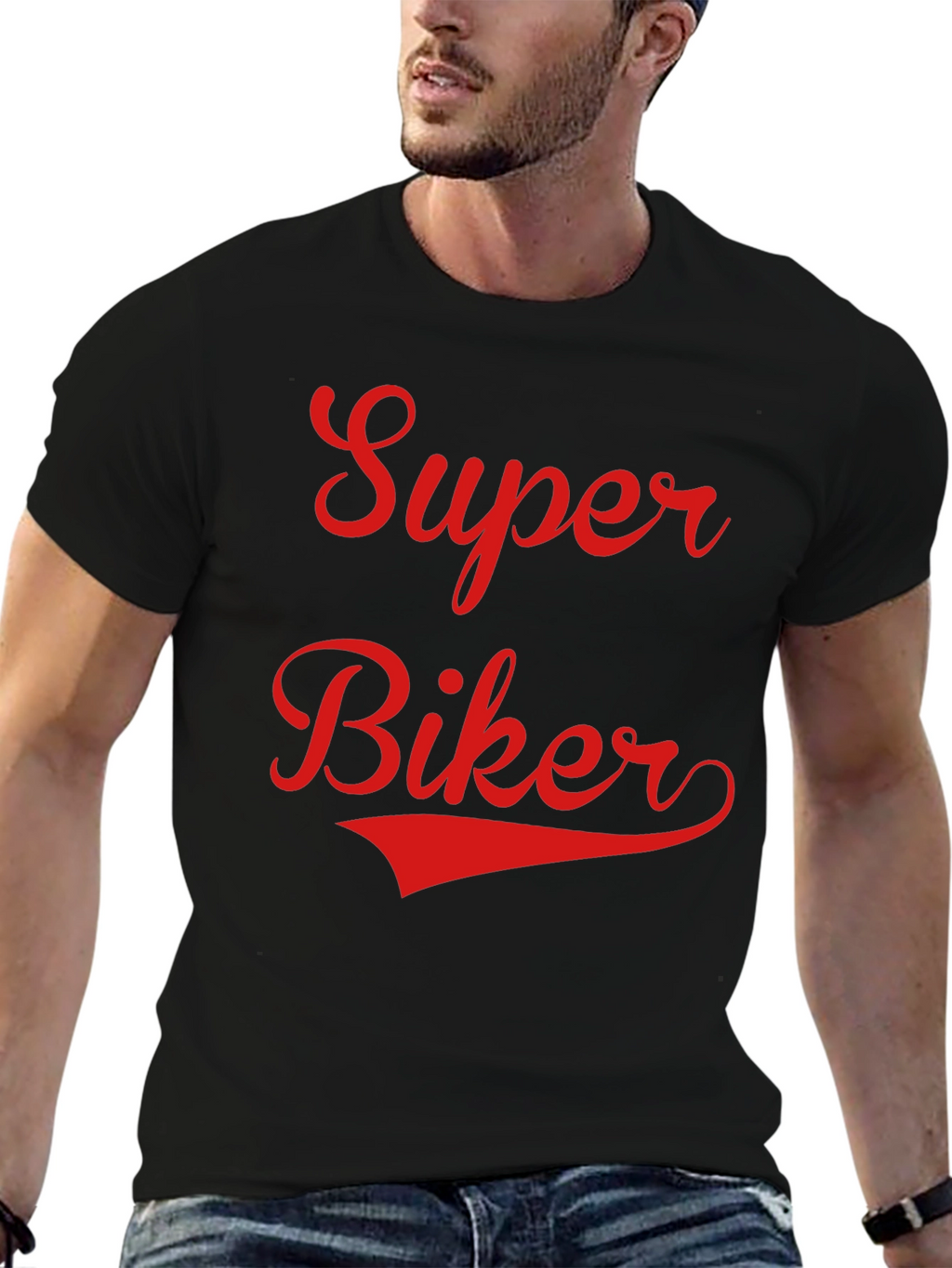 Super Biker T-Shirt - Retro Style