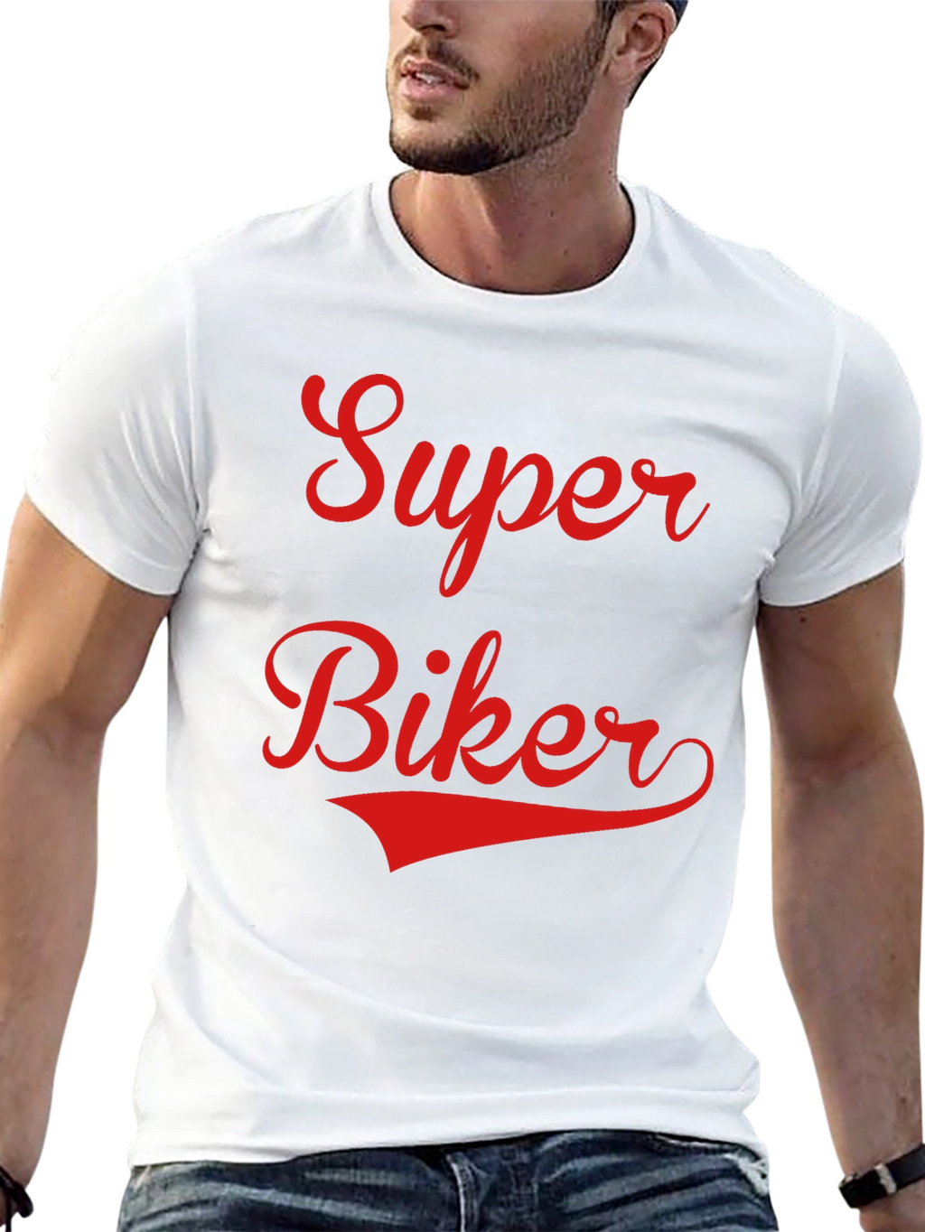 Super Biker T-Shirt - Retro Style
