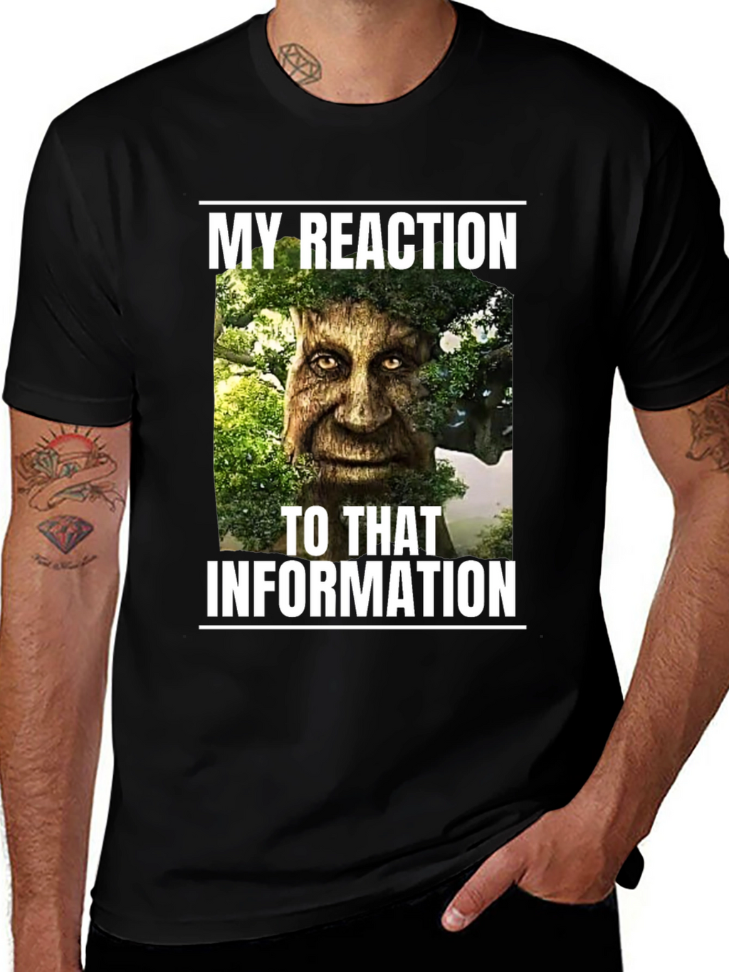 Funny Tree Man Reaction T-Shirt