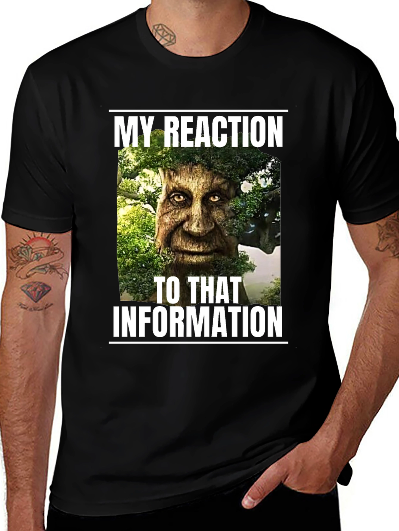 Funny Tree Man Reaction T-Shirt