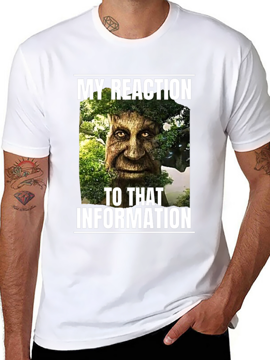 Funny Tree Man Reaction T-Shirt