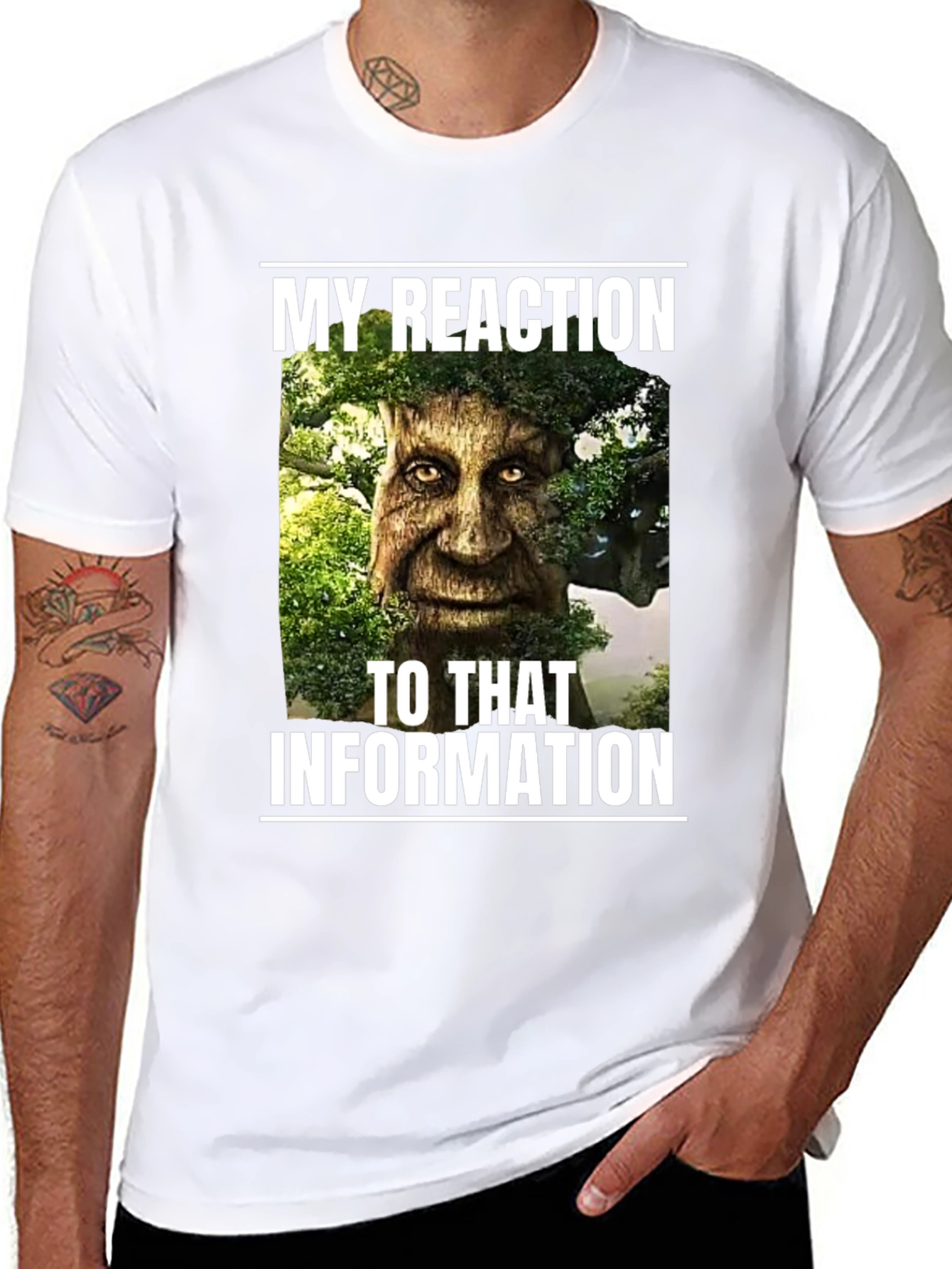 Funny Tree Man Reaction T-Shirt