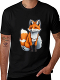 Fox Graphic Tee - Cute Animal T-Shirt