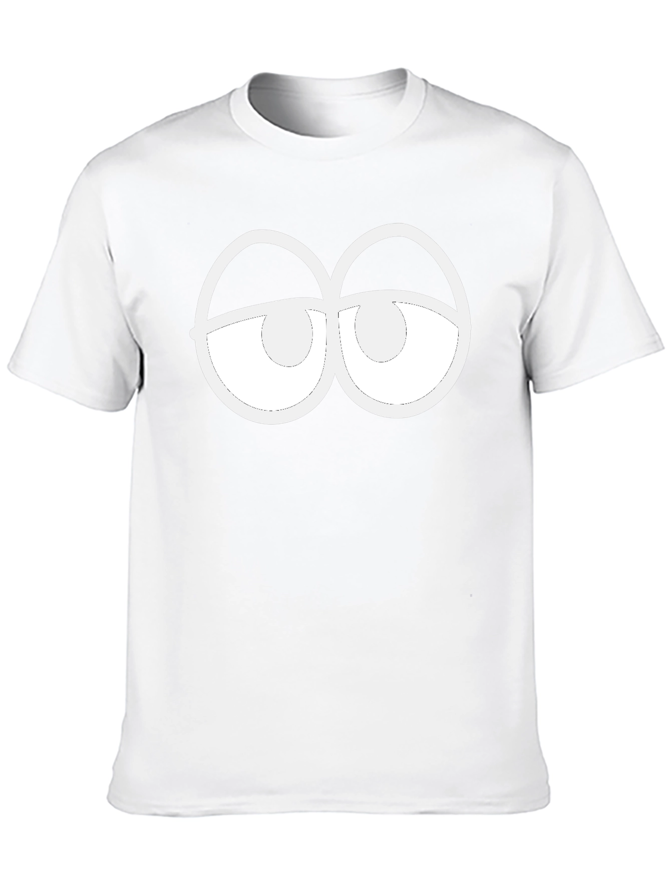 Funny Sleepy Eyes Graphic Black T-Shirt