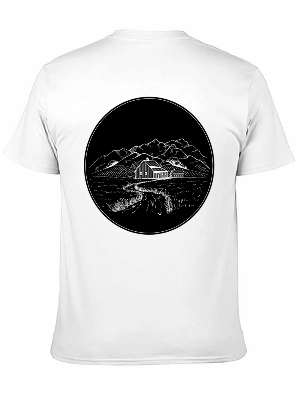 Rustic Homestead Graphic Tee - Classic Black Cotton
