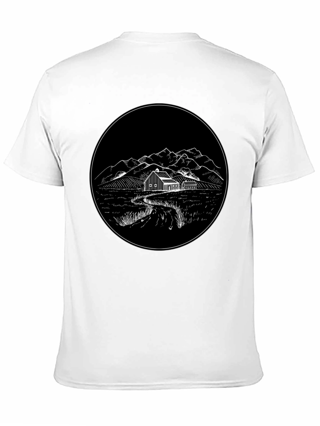Rustic Homestead Graphic Tee - Classic Black Cotton