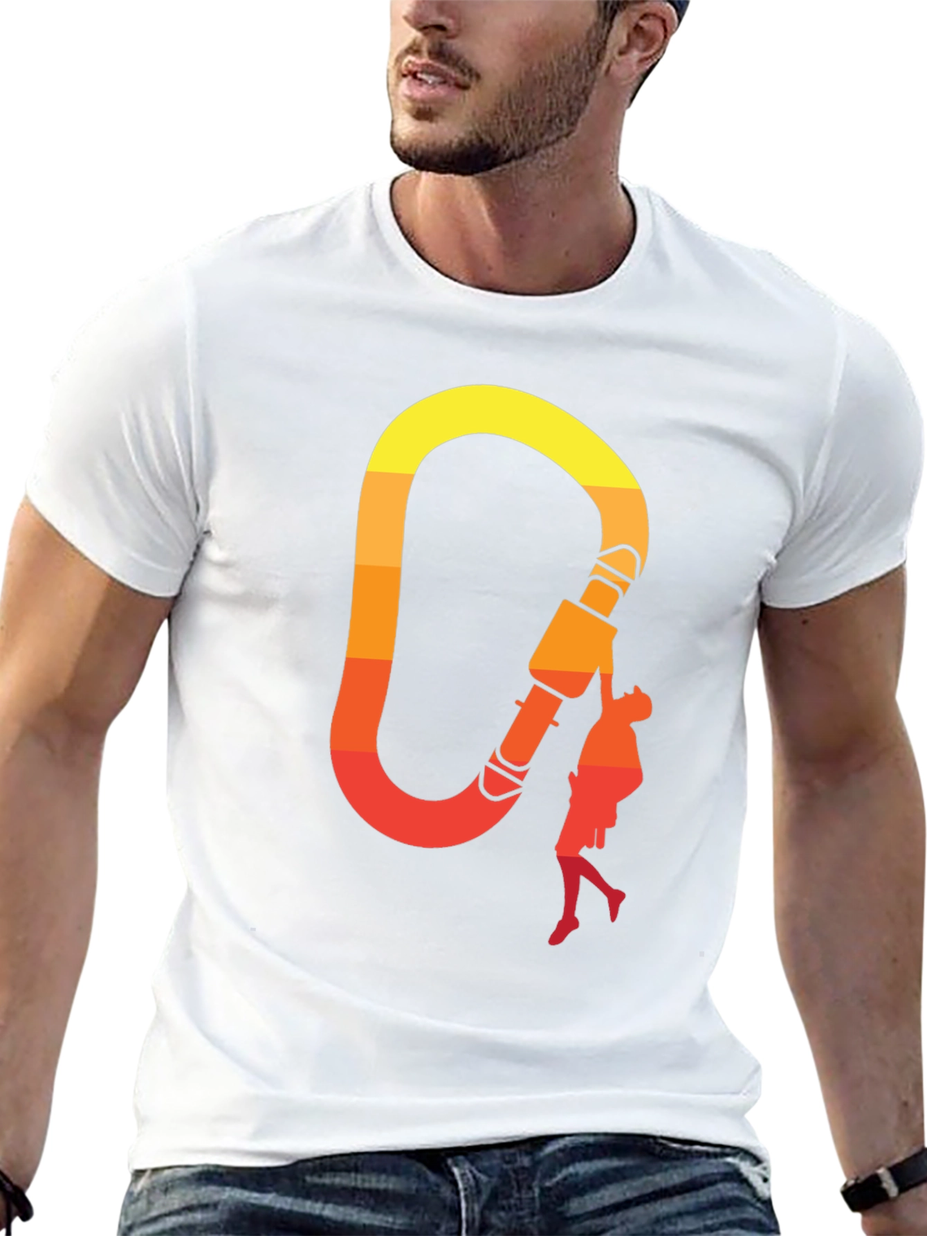 Climbing Carabiner Sunset Graphic Tee