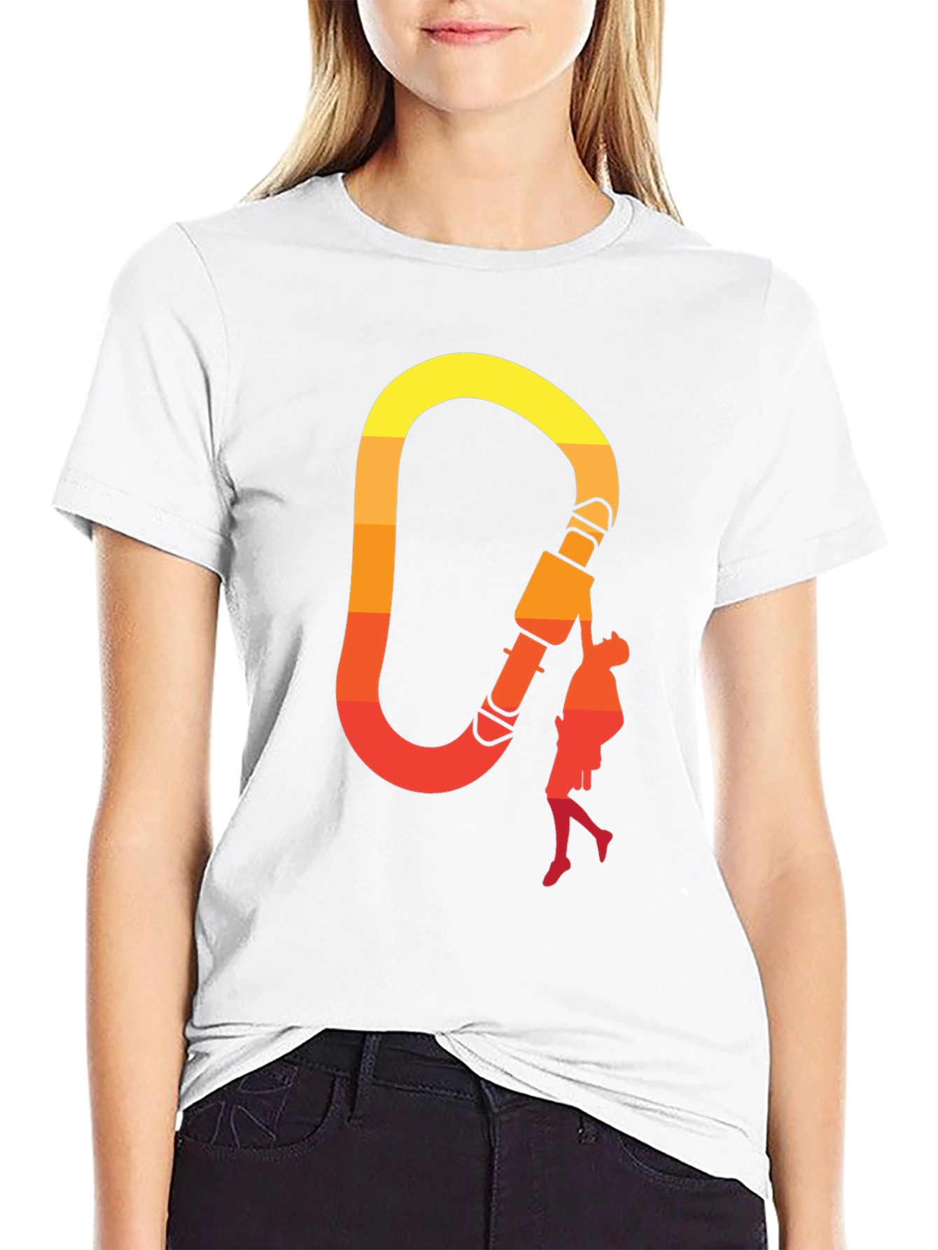 Climbing Carabiner Sunset Graphic Tee