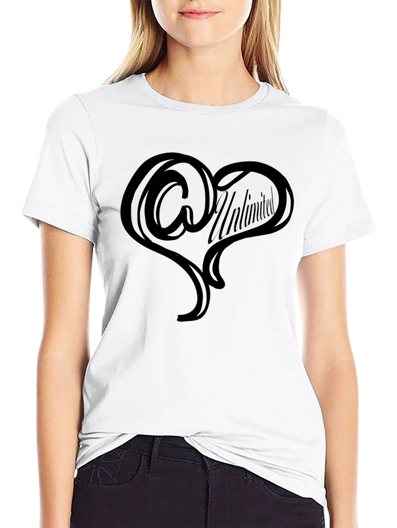 Unlimited Heart Tee - Stylish Mens Black T-Shirt