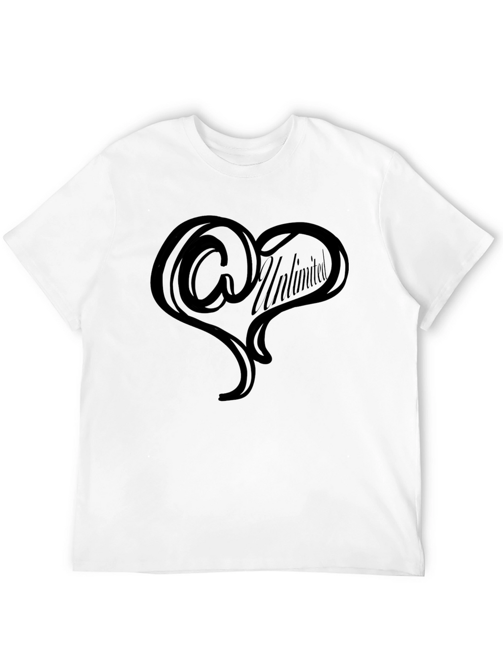 Unlimited Heart Tee - Stylish Mens Black T-Shirt
