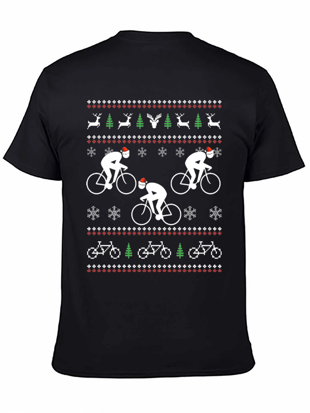 Festive Cyclist Christmas T-Shirt