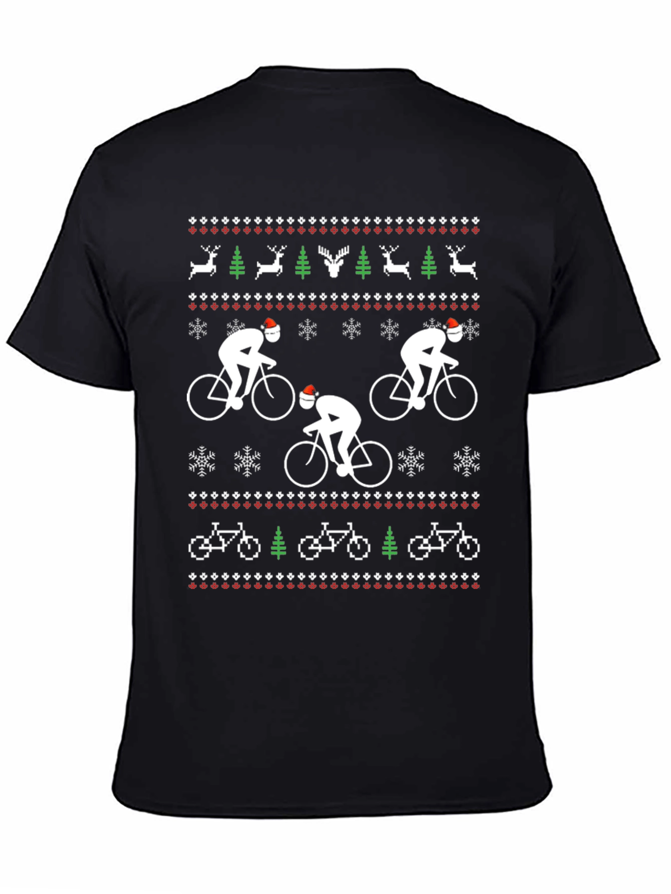 Festive Cyclist Christmas T-Shirt