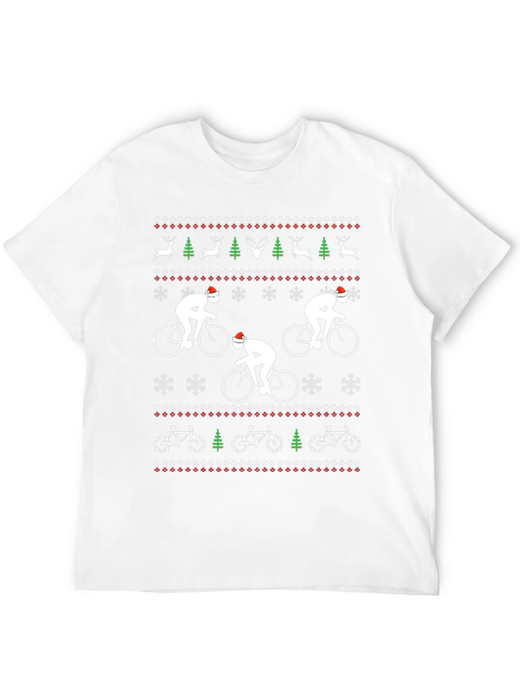 Festive Cyclist Christmas T-Shirt