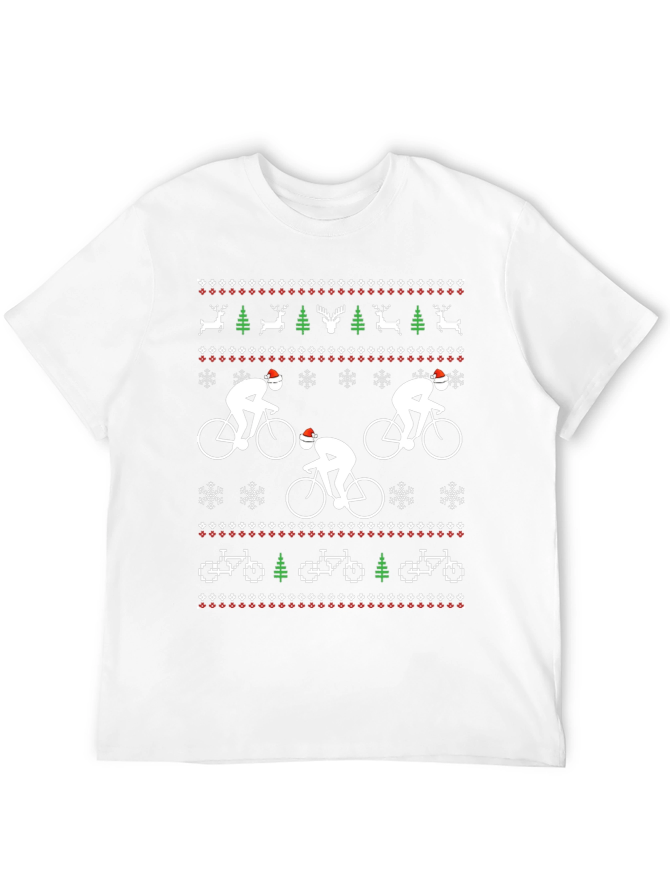 Festive Cyclist Christmas T-Shirt