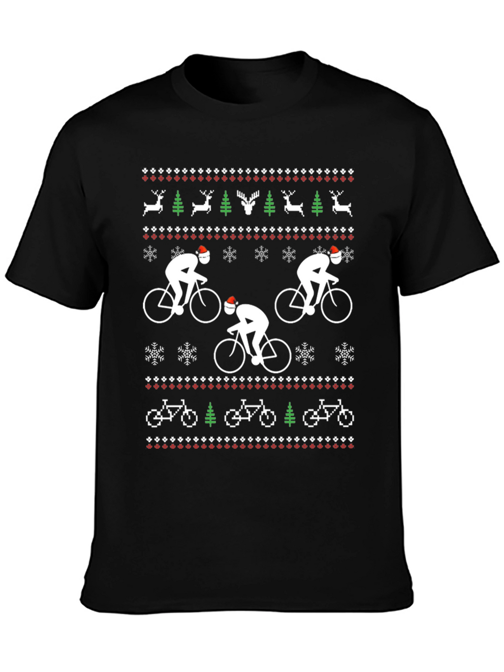 Festive Cyclist Christmas T-Shirt