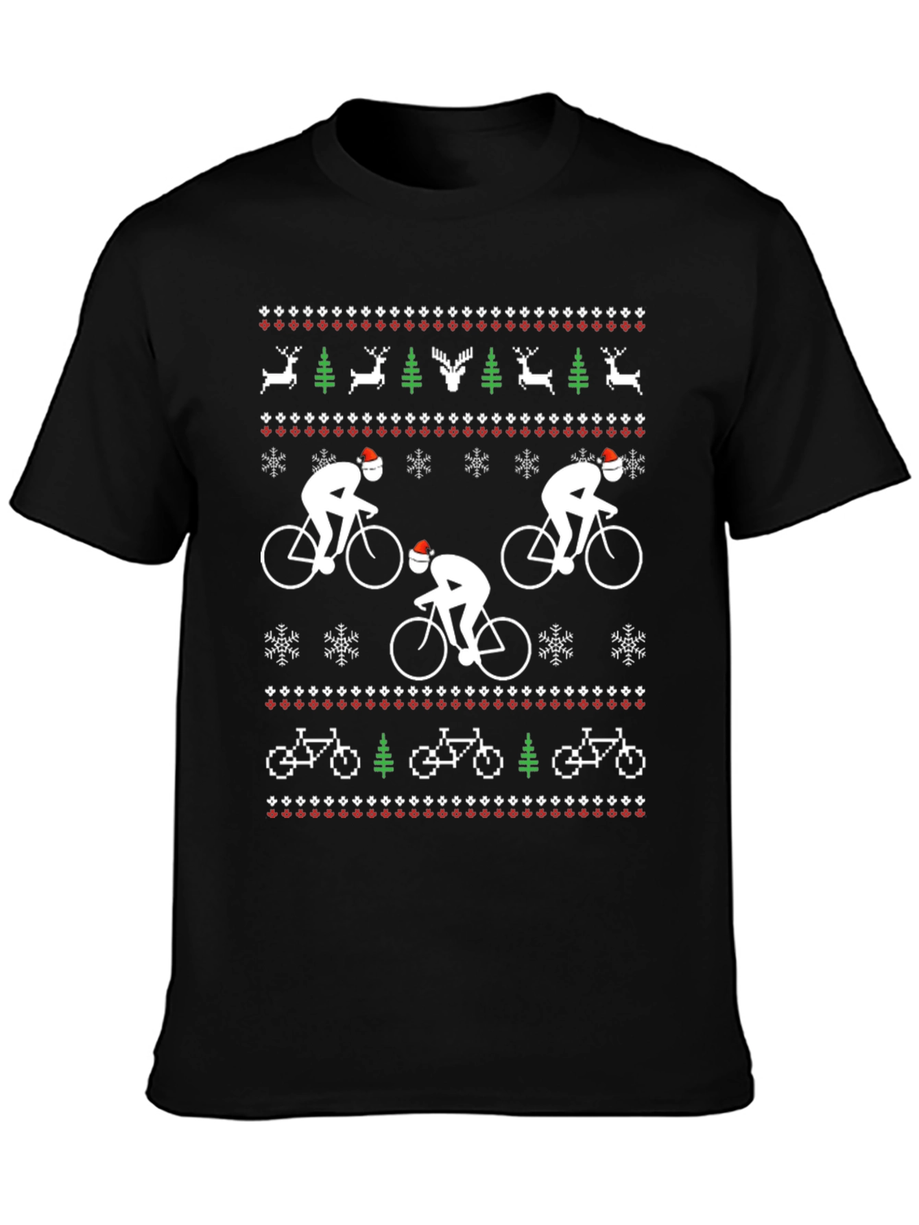 Festive Cyclist Christmas T-Shirt