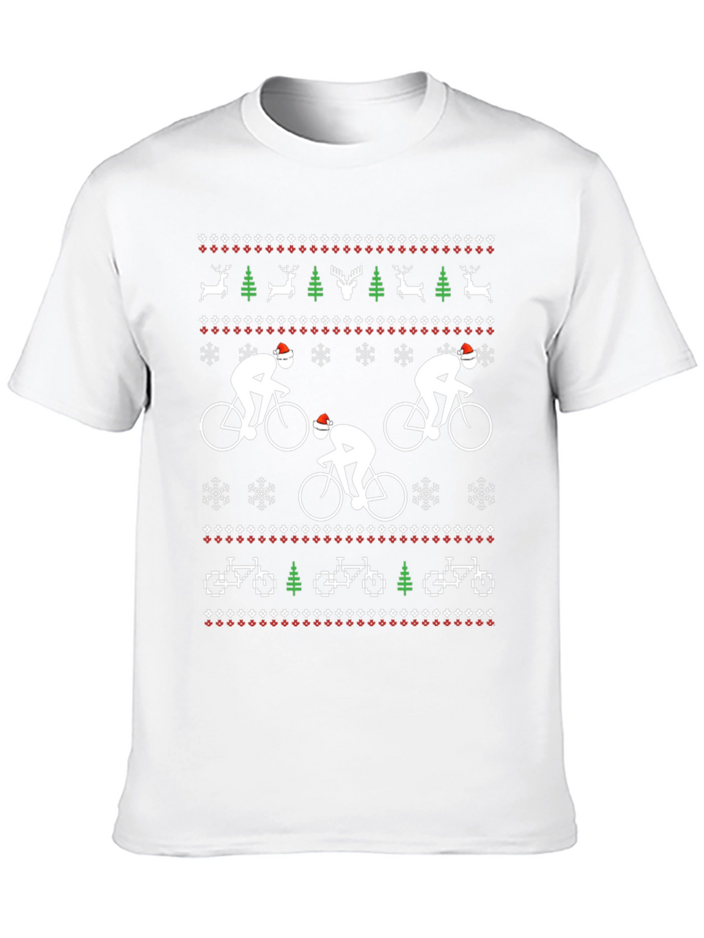 Festive Cyclist Christmas T-Shirt