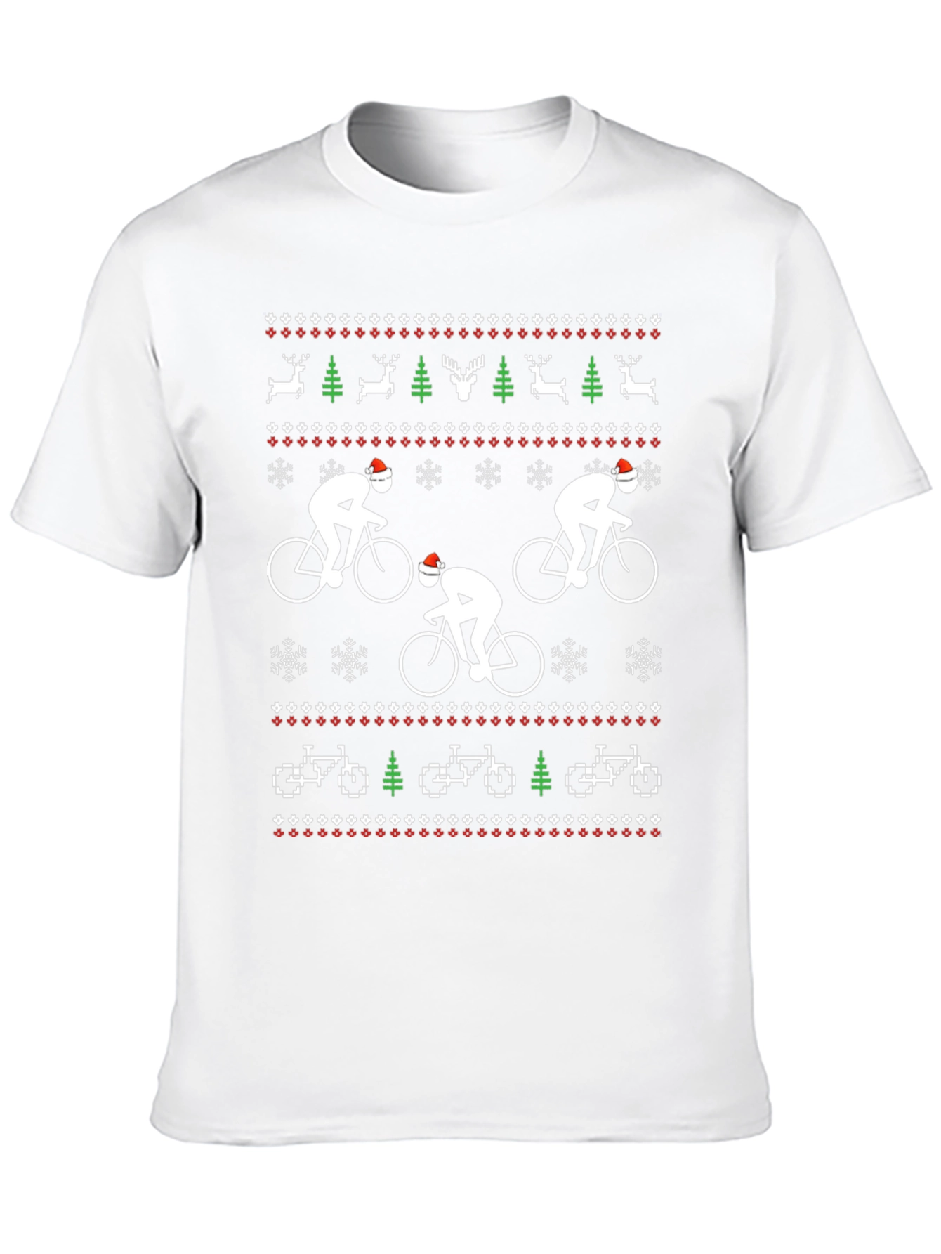 Festive Cyclist Christmas T-Shirt