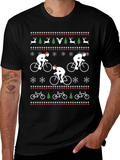 Festive Cyclist Christmas T-Shirt