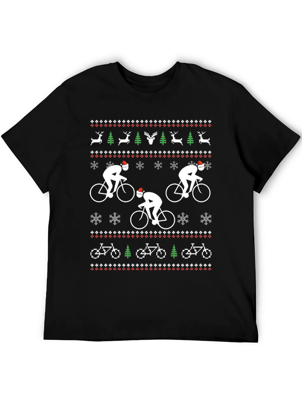 Festive Cyclist Christmas T-Shirt