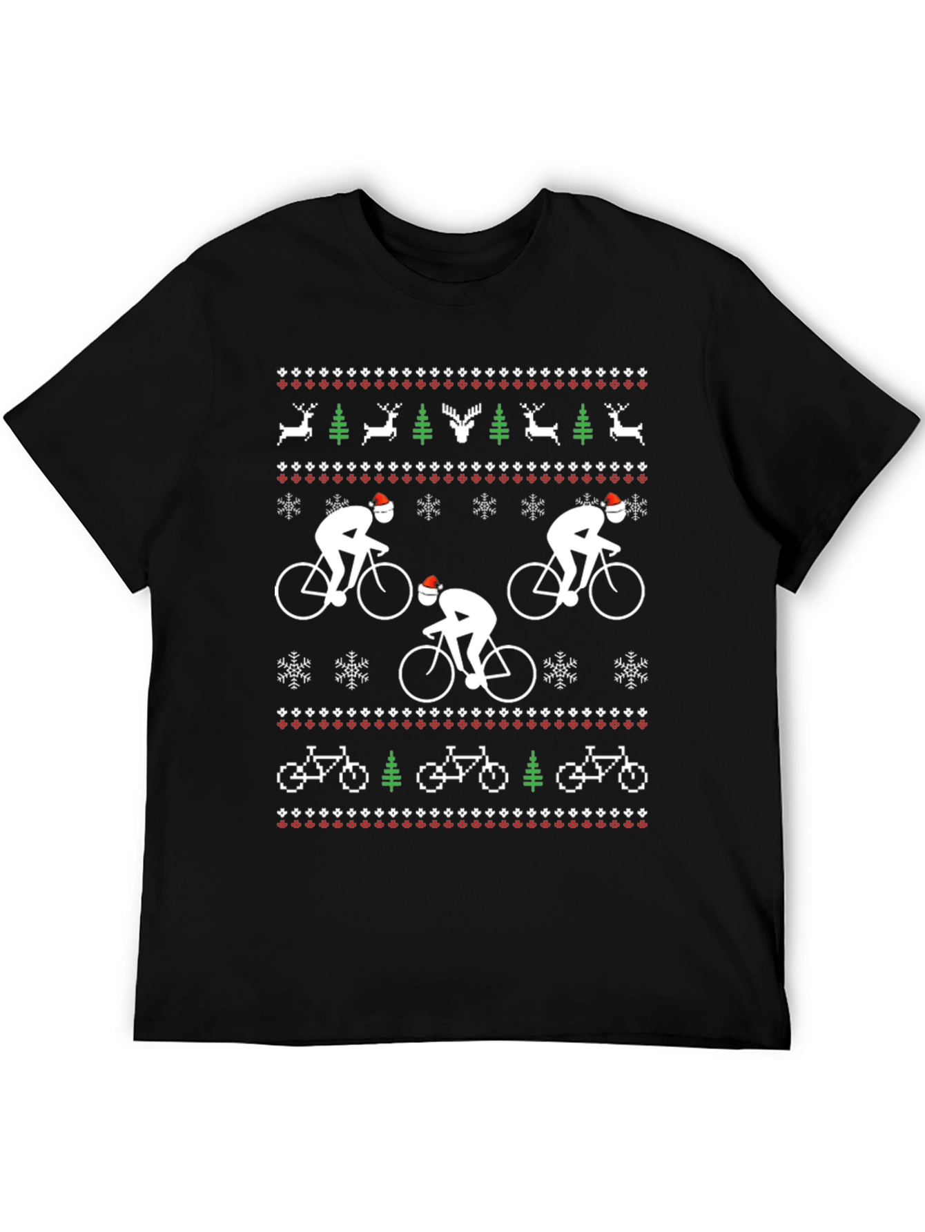 Festive Cyclist Christmas T-Shirt