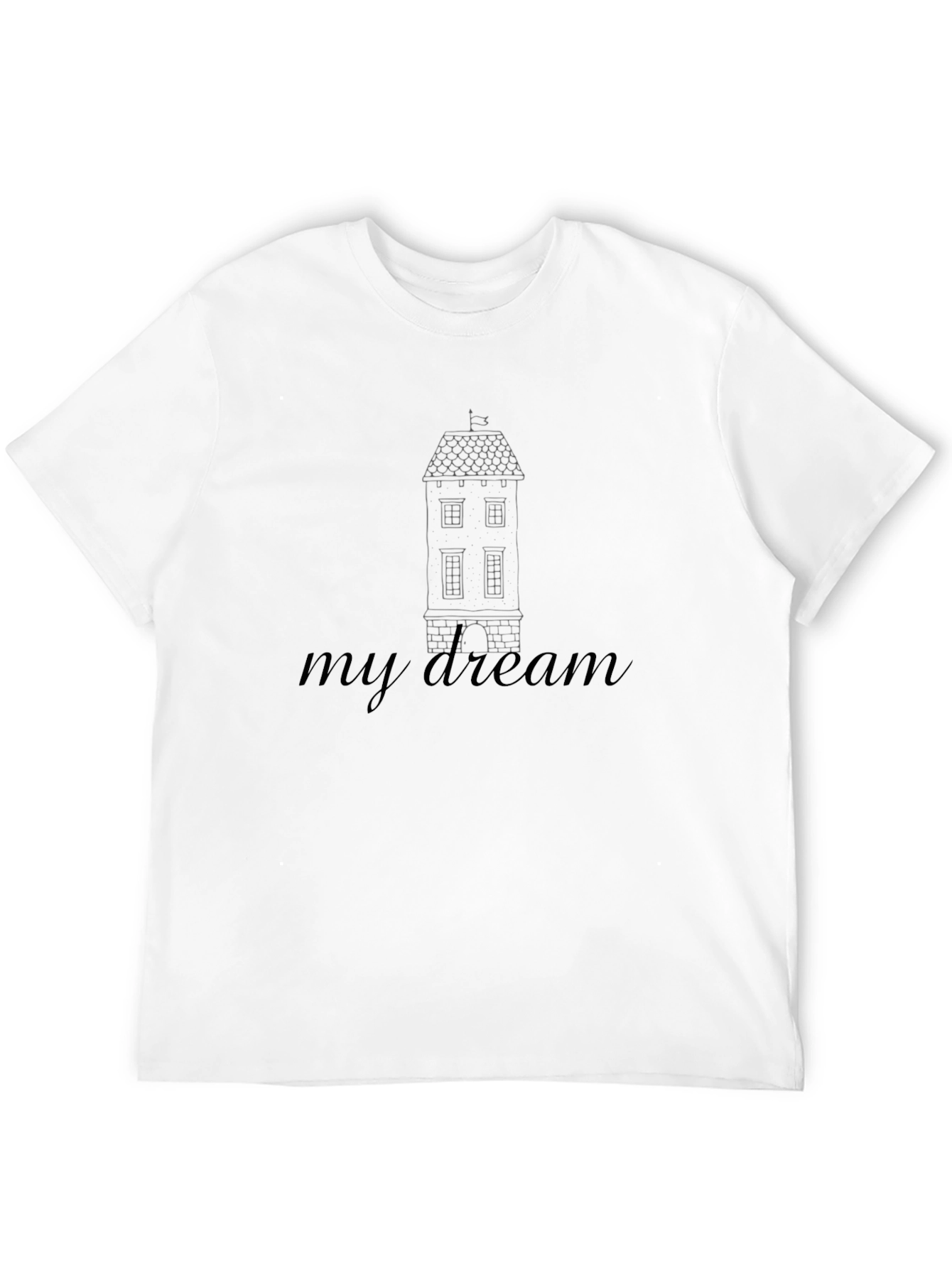 My Dream House Graphic Tee - Black Casual T-Shirt
