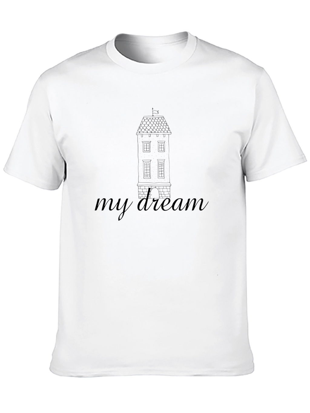 My Dream House Graphic Tee - Black Casual T-Shirt