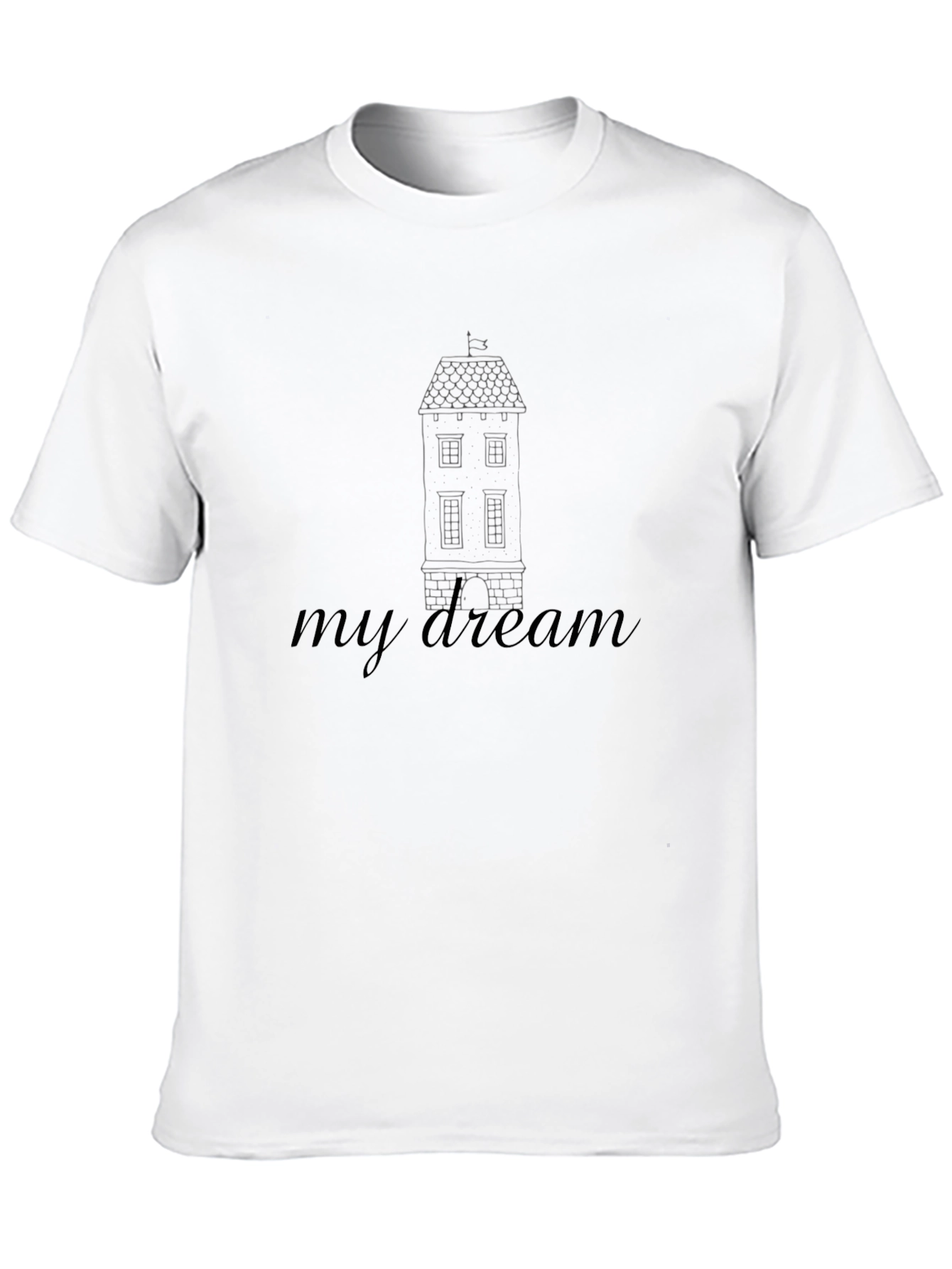 My Dream House Graphic Tee - Black Casual T-Shirt