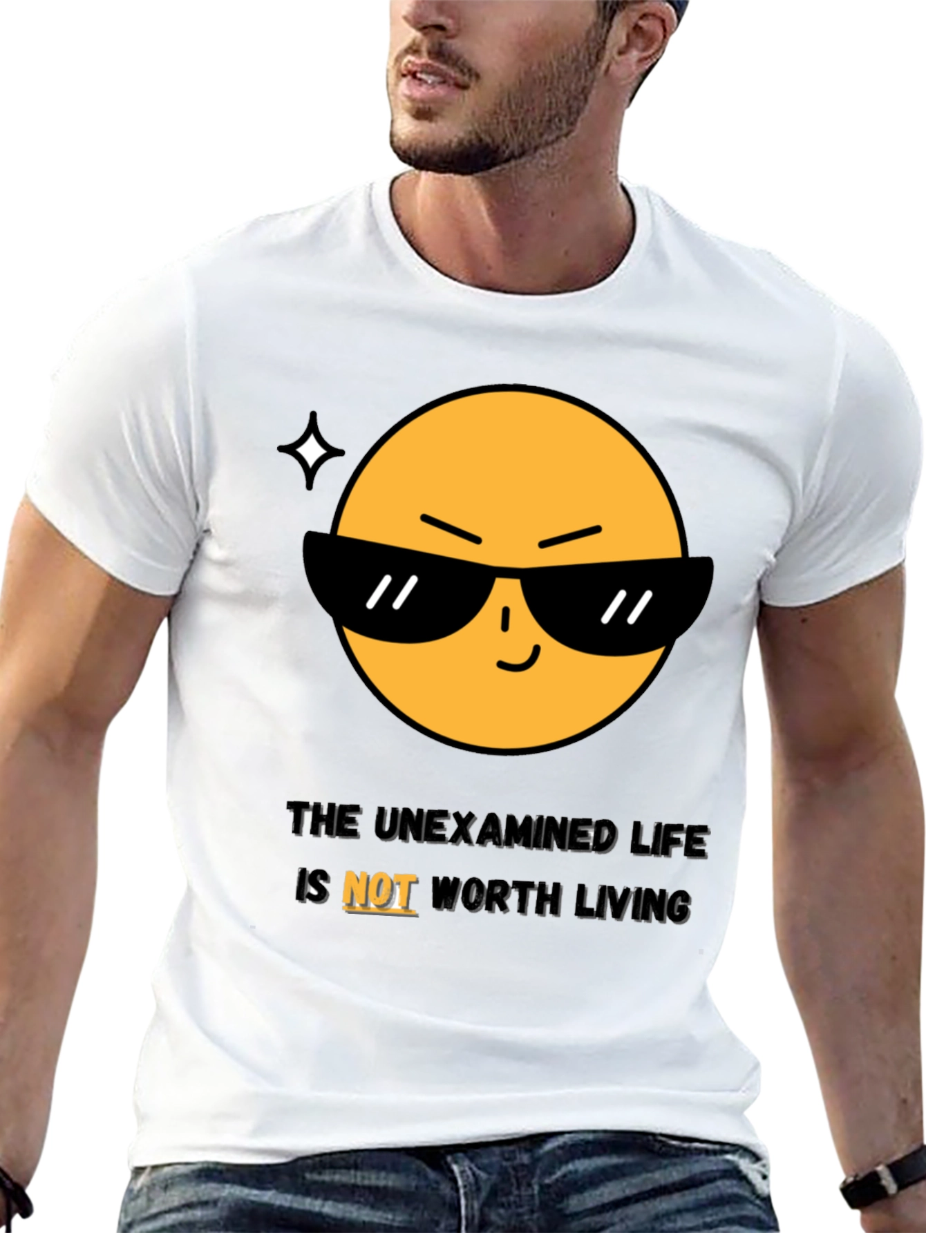 Cool Emoji T-Shirt: The Unexamined Life