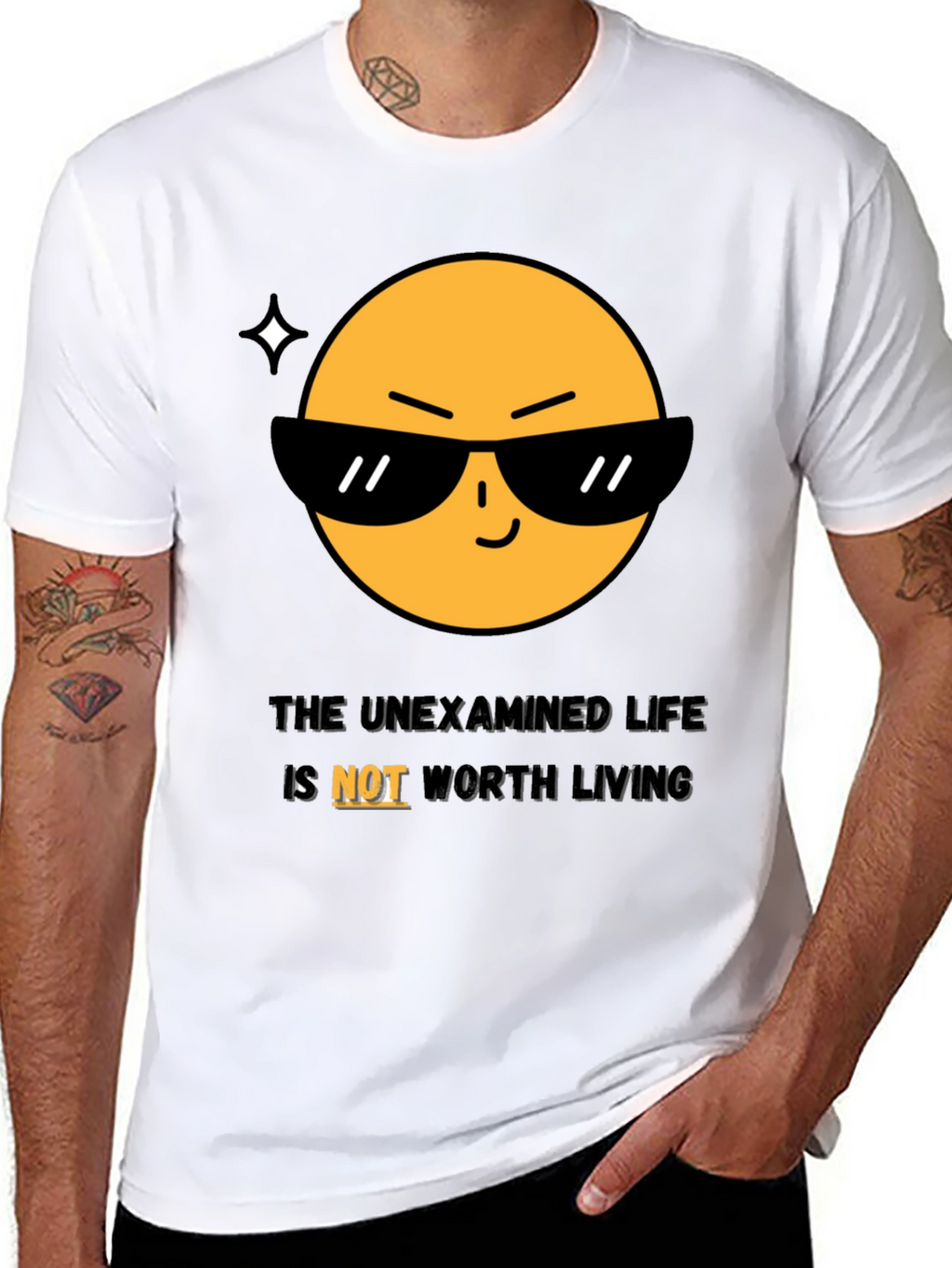 Cool Emoji T-Shirt: The Unexamined Life