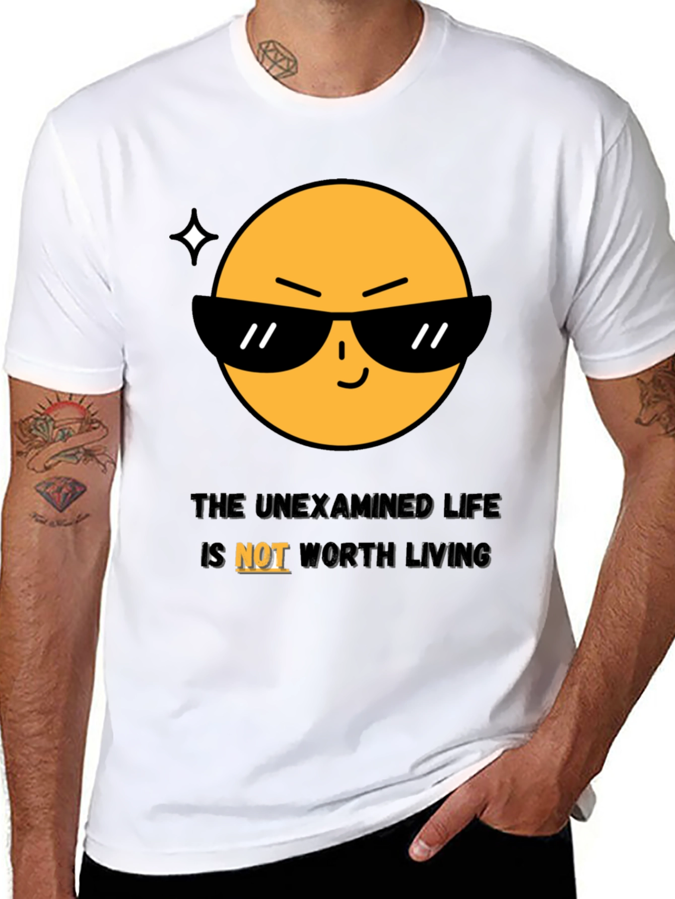Cool Emoji T-Shirt: The Unexamined Life