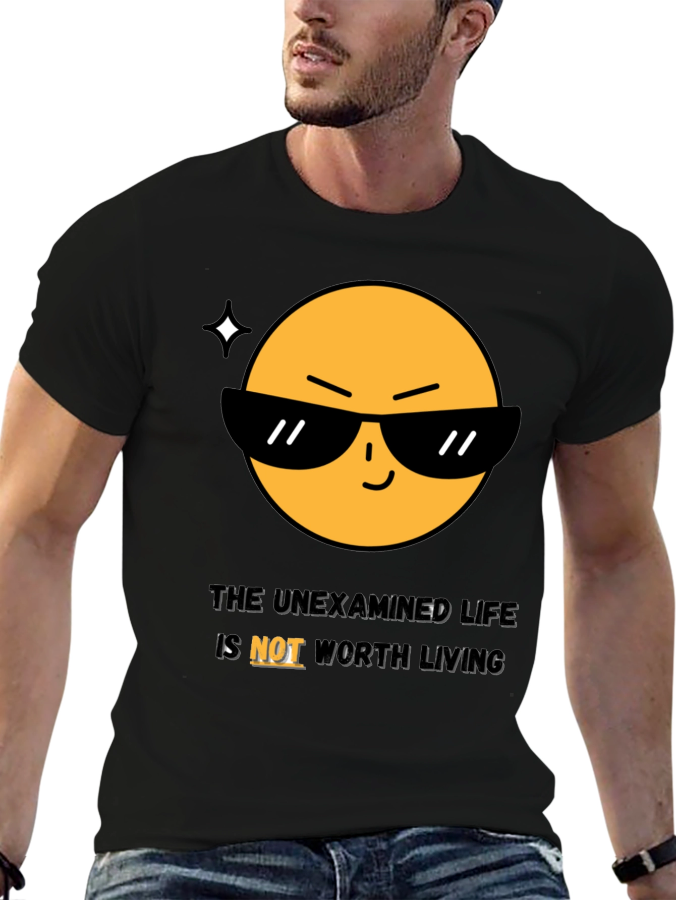 Cool Emoji T-Shirt: The Unexamined Life