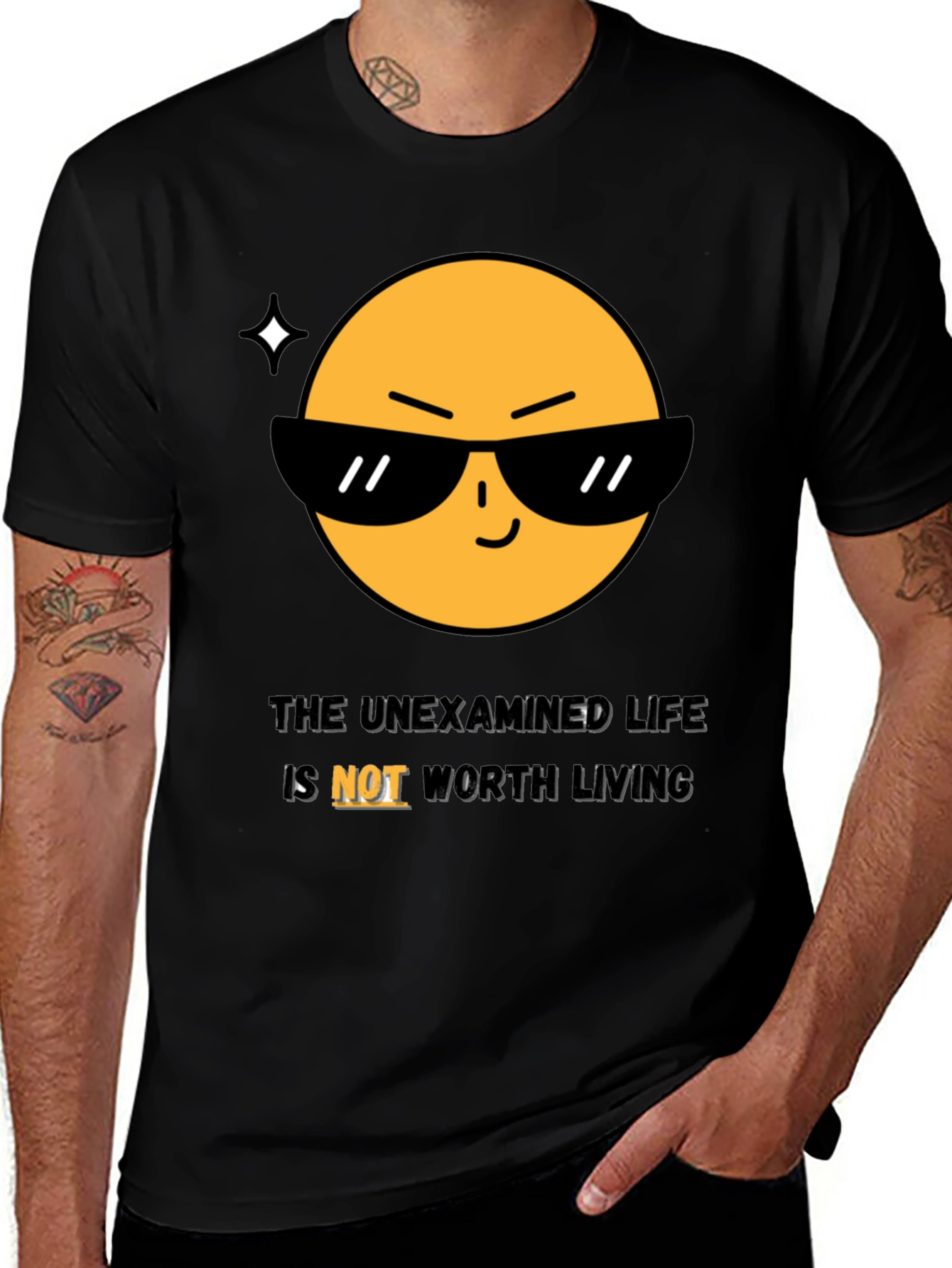 Cool Emoji T-Shirt: The Unexamined Life