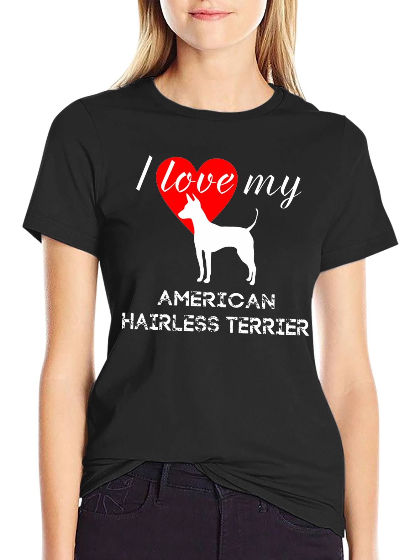 I Love My American Hairless Terrier T-Shirt