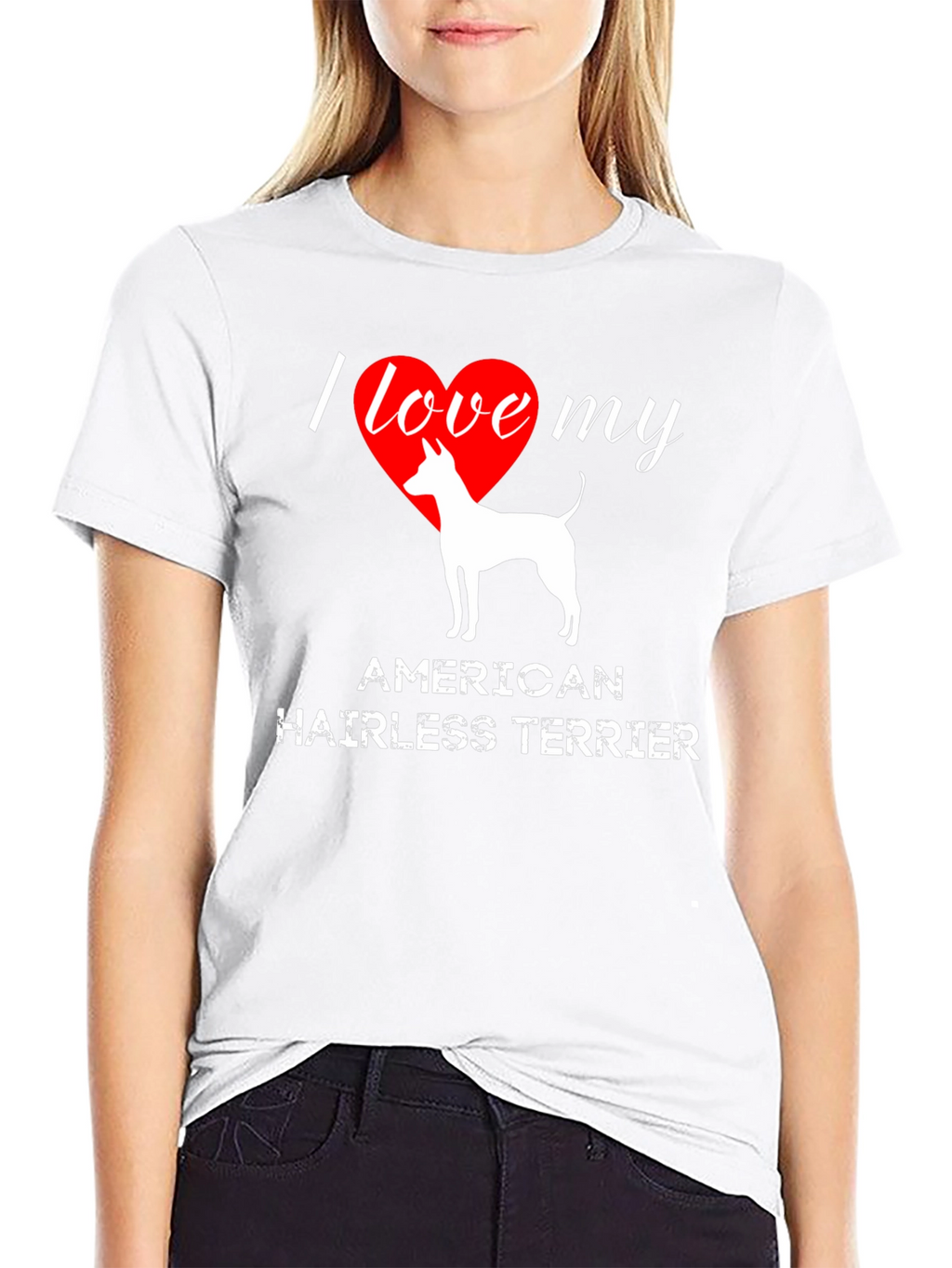 I Love My American Hairless Terrier T-Shirt