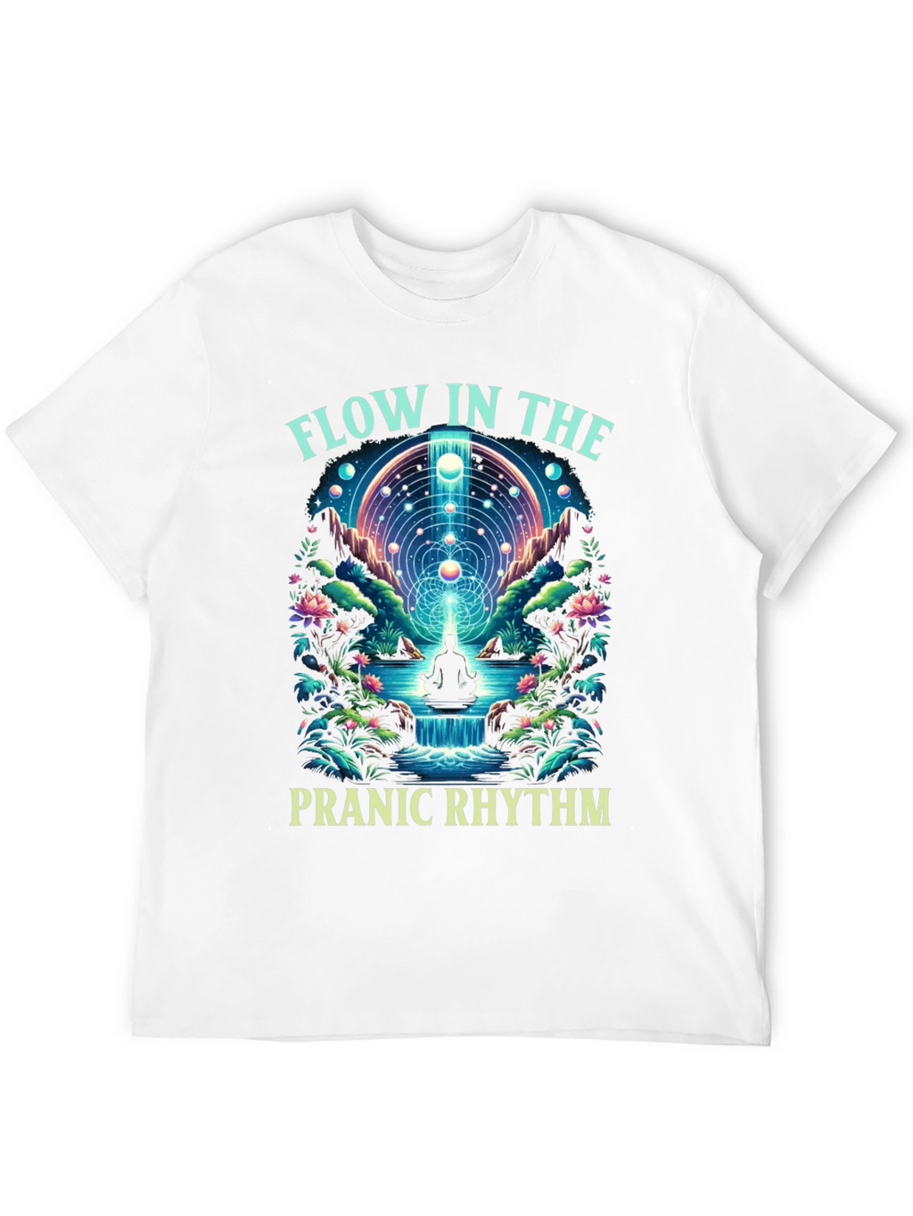 Pranic Rhythm Flow Graphic T-Shirt - Black