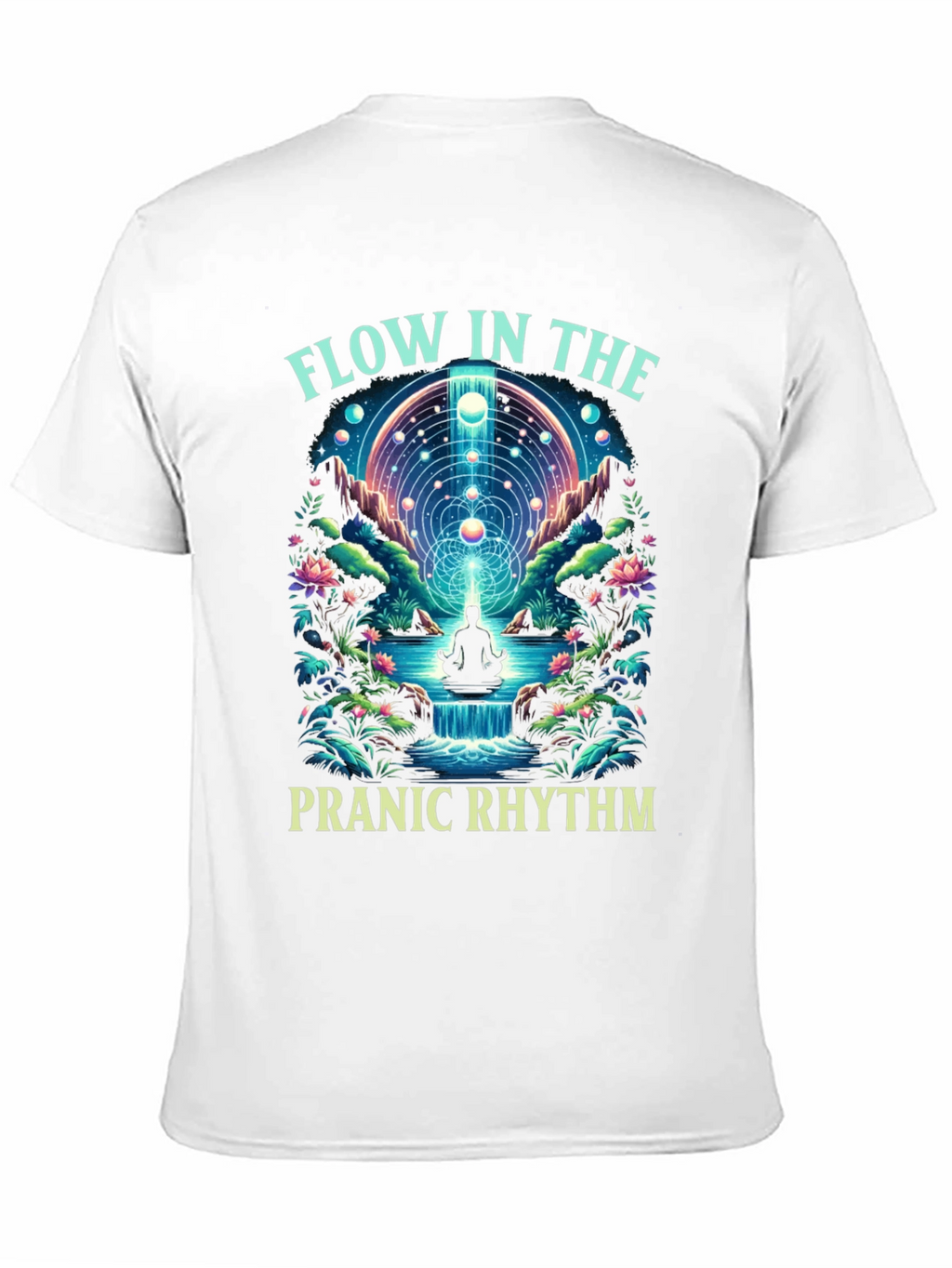 Pranic Rhythm Flow Graphic T-Shirt - Black