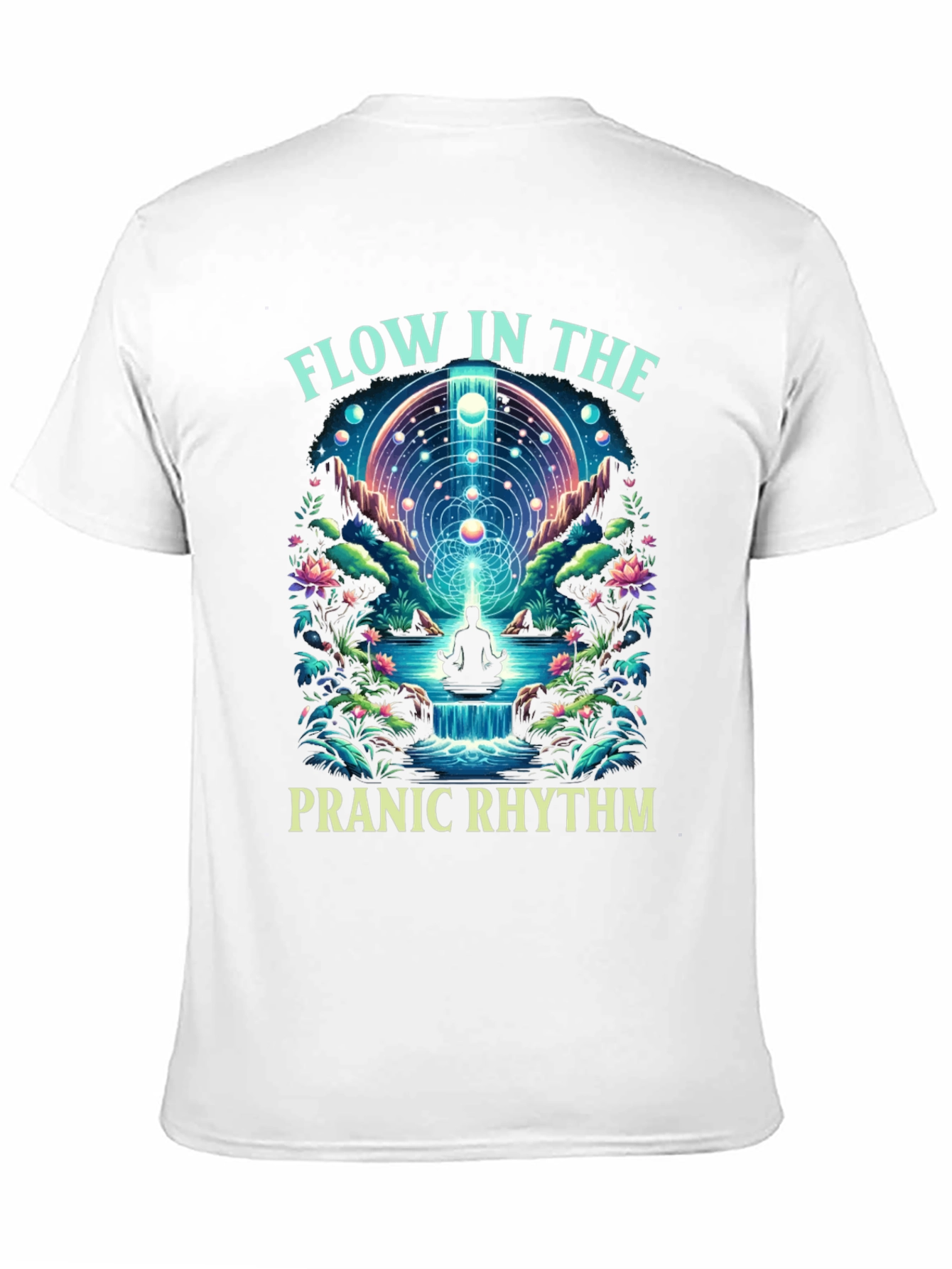 Pranic Rhythm Flow Graphic T-Shirt - Black