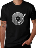 Checkerboard Turntable Graphic Tee