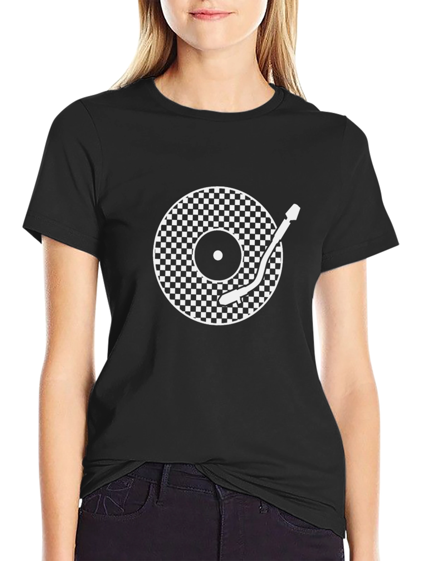 Checkerboard Turntable Graphic Tee