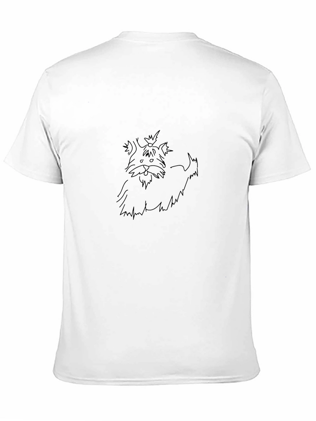 Mens Black Graphic Tee - Cute Dog Design