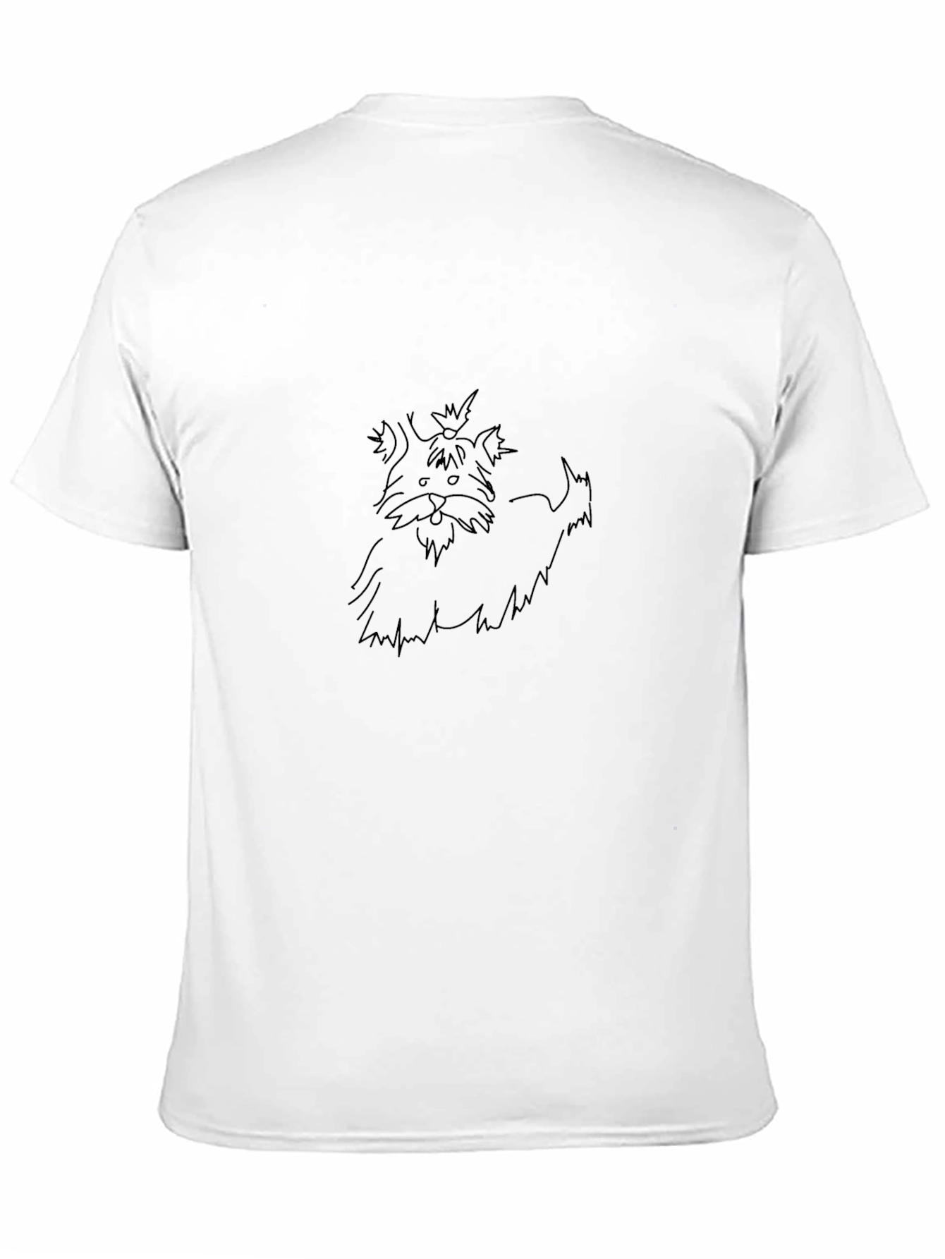 Mens Black Graphic Tee - Cute Dog Design