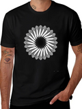 Abstract Swirl Graphic Tee - Modern Design